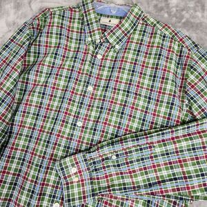 Southern Pines Shirt Mens XL Green Plaid Button Down Long Sleeve Casual Preppy